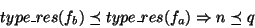 \begin{displaymath}type\_res(f_b) \preceq type\_res(f_a) \Rightarrow
n \preceq q
\end{displaymath}