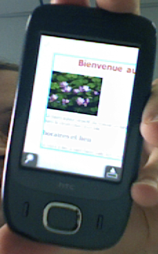 la page sur un telephone